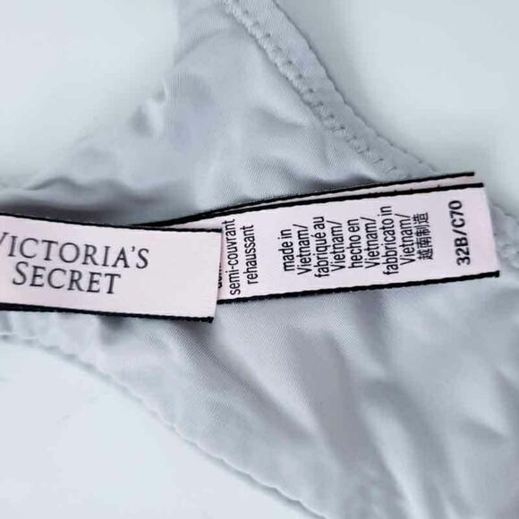 Victoria's Secret Uplift Semi-Demi 32B Bra Gray Lightly Padded Underwire - Picture 5 of 6